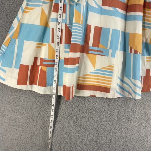 LL Bean Dress Cotton Flare Womens Colorful Size 8 Retro Pinup Knee - Picture 3 of 13